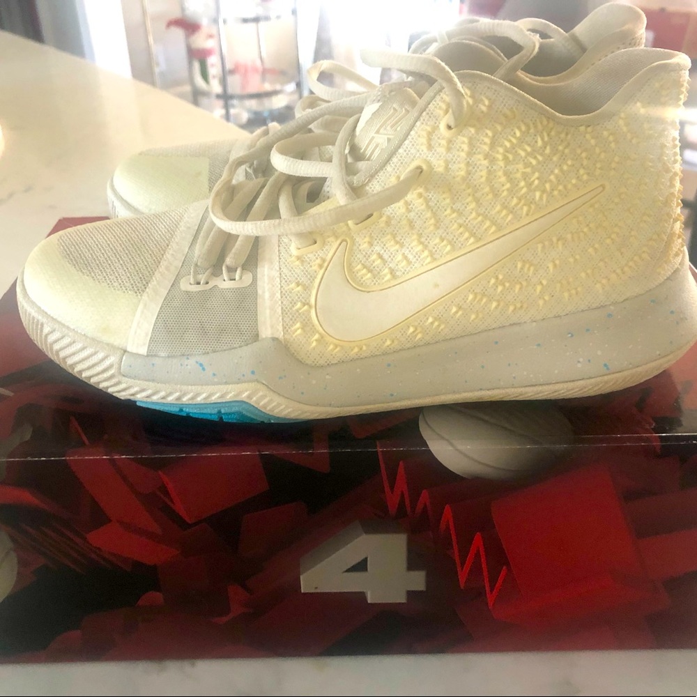 Nike Kyrie 3 all white.
